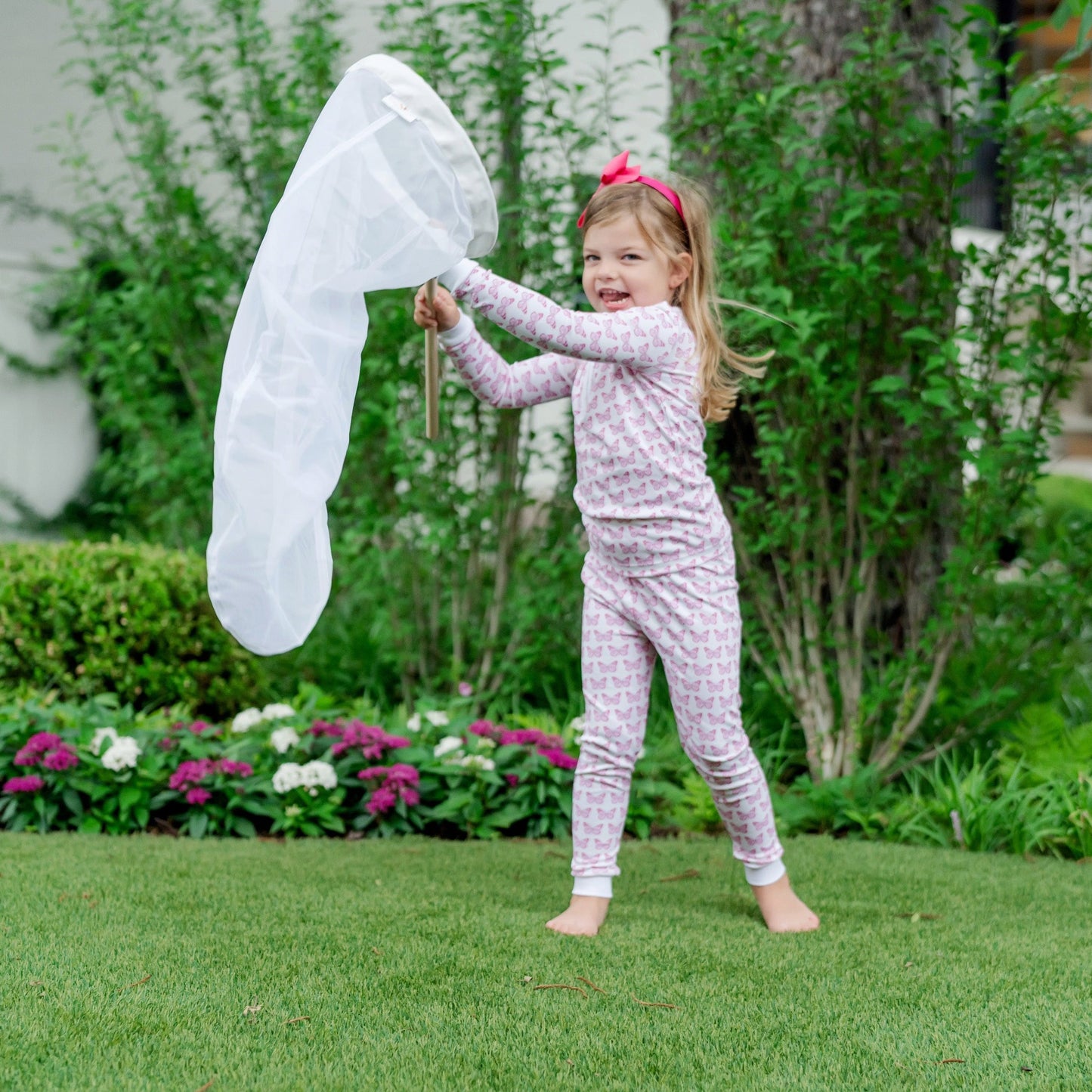 Alden Girls' Pima Cotton Pajama Pant Set - Cartie Butterflies