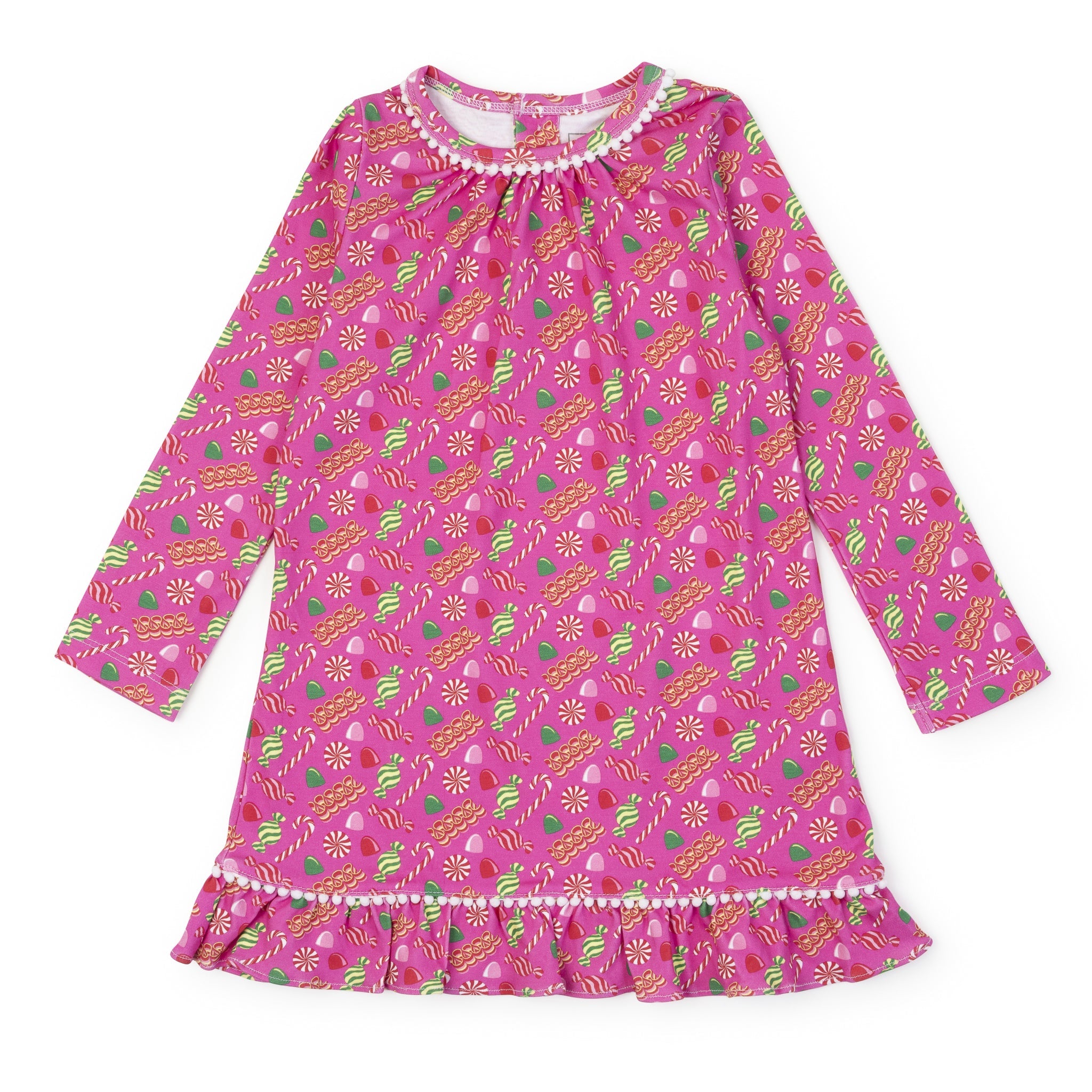 Lila and Hayes Carlin Girls' Dress - Christmas Candy Pink