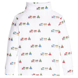 Little English Printed Turtleneck - Holiday Trains