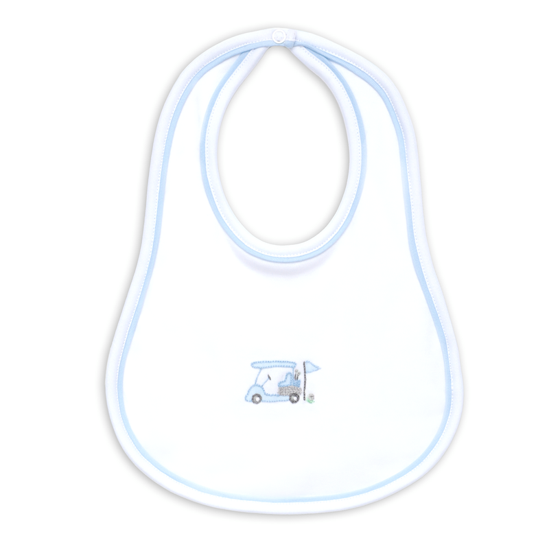 Magnolia Baby Little Golfer Bib- Light Blue