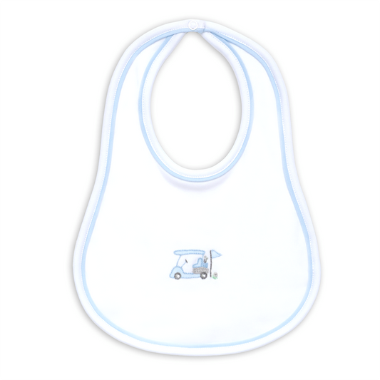 Magnolia Baby Little Golfer Bib- Light Blue