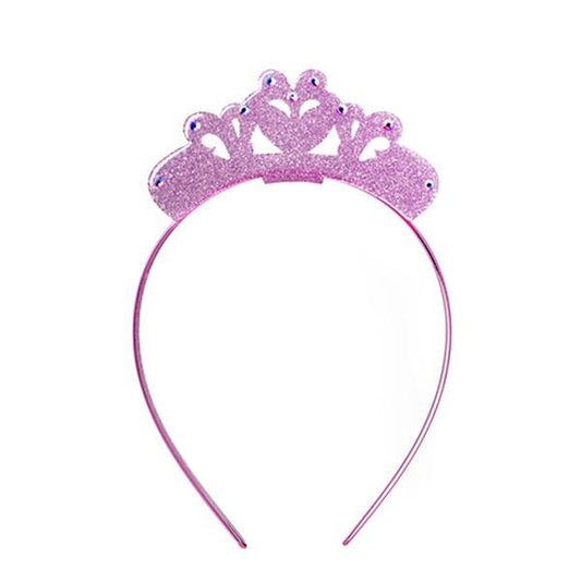 Lilies & Roses Glitter Light Pink Crown Headband