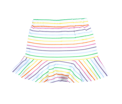 Nella June Tennis Skirt in Rainbow Heart Stripe