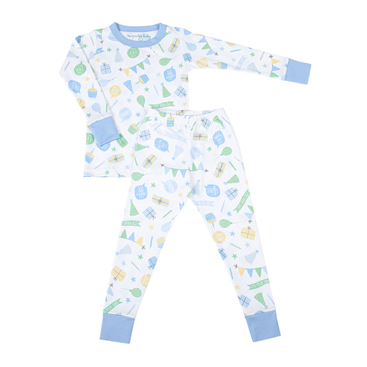 Magnolia Baby Time to Celebrate Long Pajamas- Blue