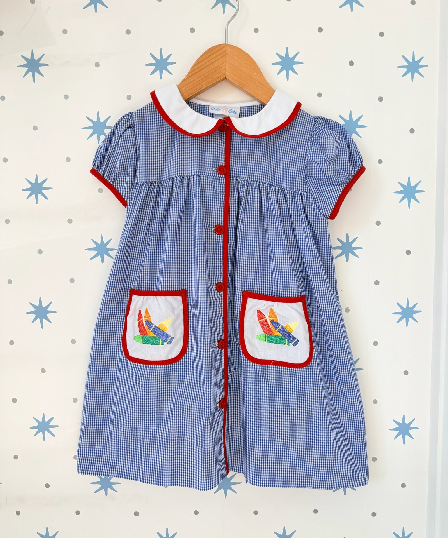 Embroidered Crayon Dress