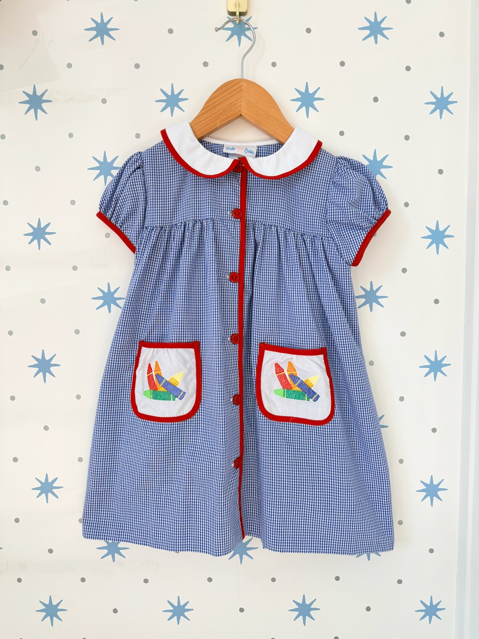 Embroidered Crayon Dress