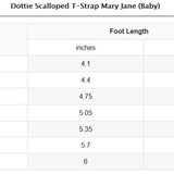 Baby Dottie Scalloped T-Strap Mary Jane- Cream