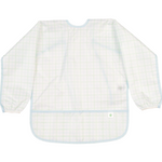 Apple of My Isla Blue and Green Windowpane Cover Everything Bib