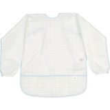 Apple of My Isla Blue and Green Windowpane Cover Everything Bib