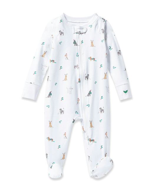 Petite Plume Jingle Paws Pima Romper