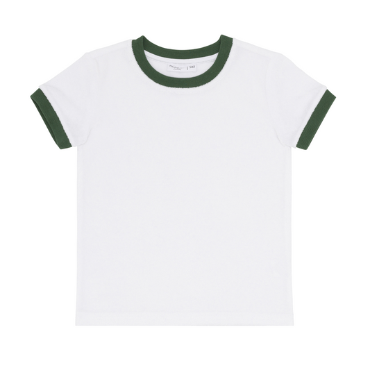 Minnow Unisex White French Terry Ringer Tee