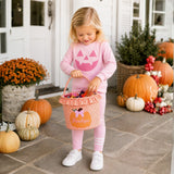 Bits and Bows Ruffle Bow Pumpkin Tote