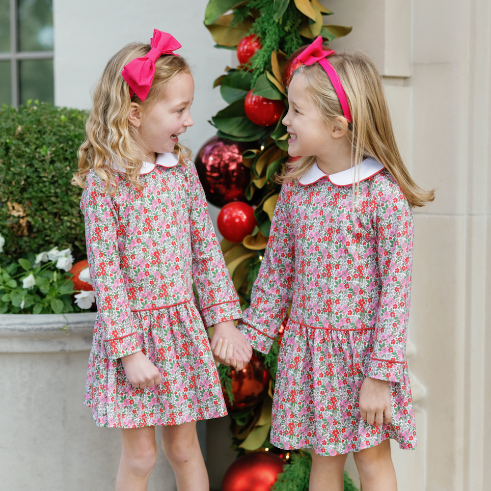 Lila and Hayes Lillian Girls' Dress - Floral Noel