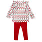 Lila and Hayes Olive Set Girls' Legging Set - Cowboy Christmas