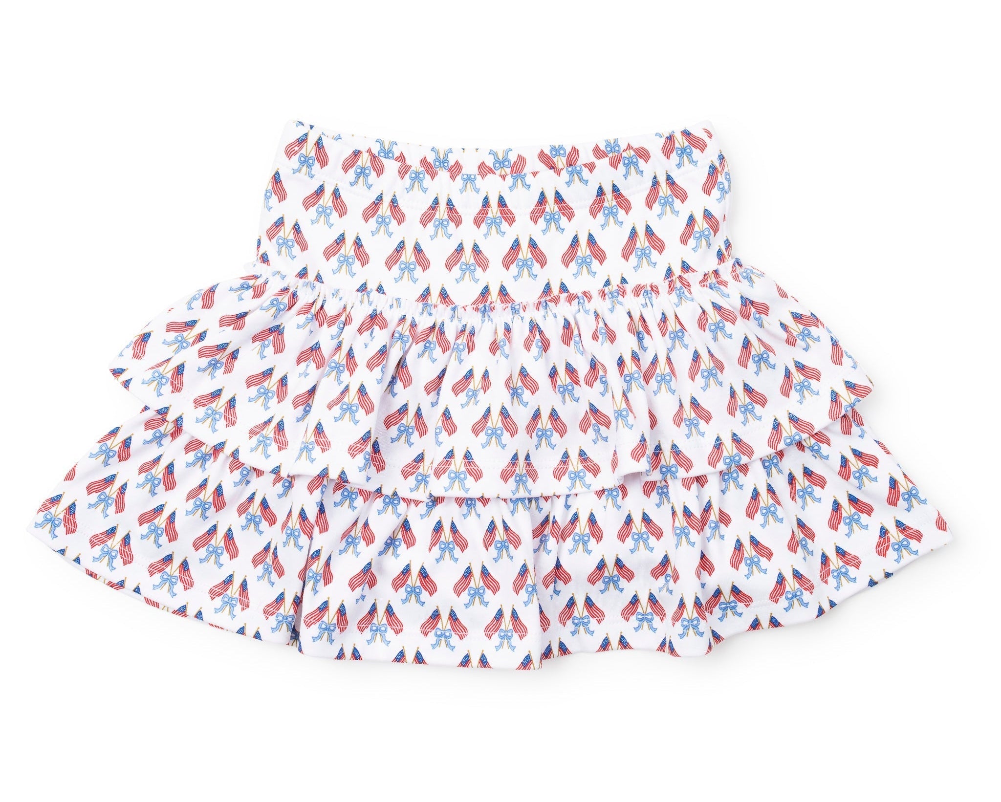 Maggie Girls' Tiered Skirt - Stars, Stripes and Bows