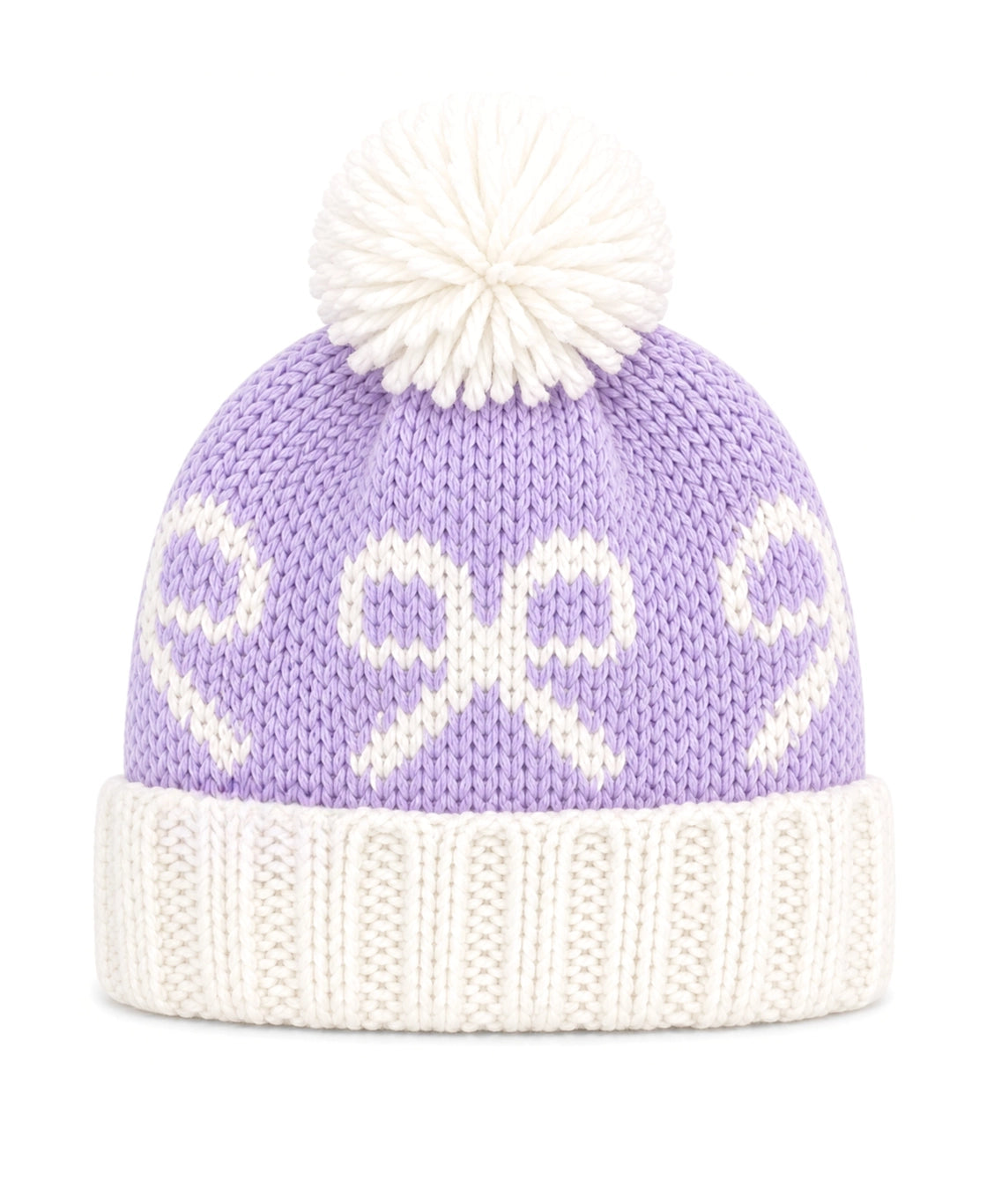 Bits and Bows PLavender Bows Bobble Hat