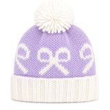 Bits and Bows PLavender Bows Bobble Hat