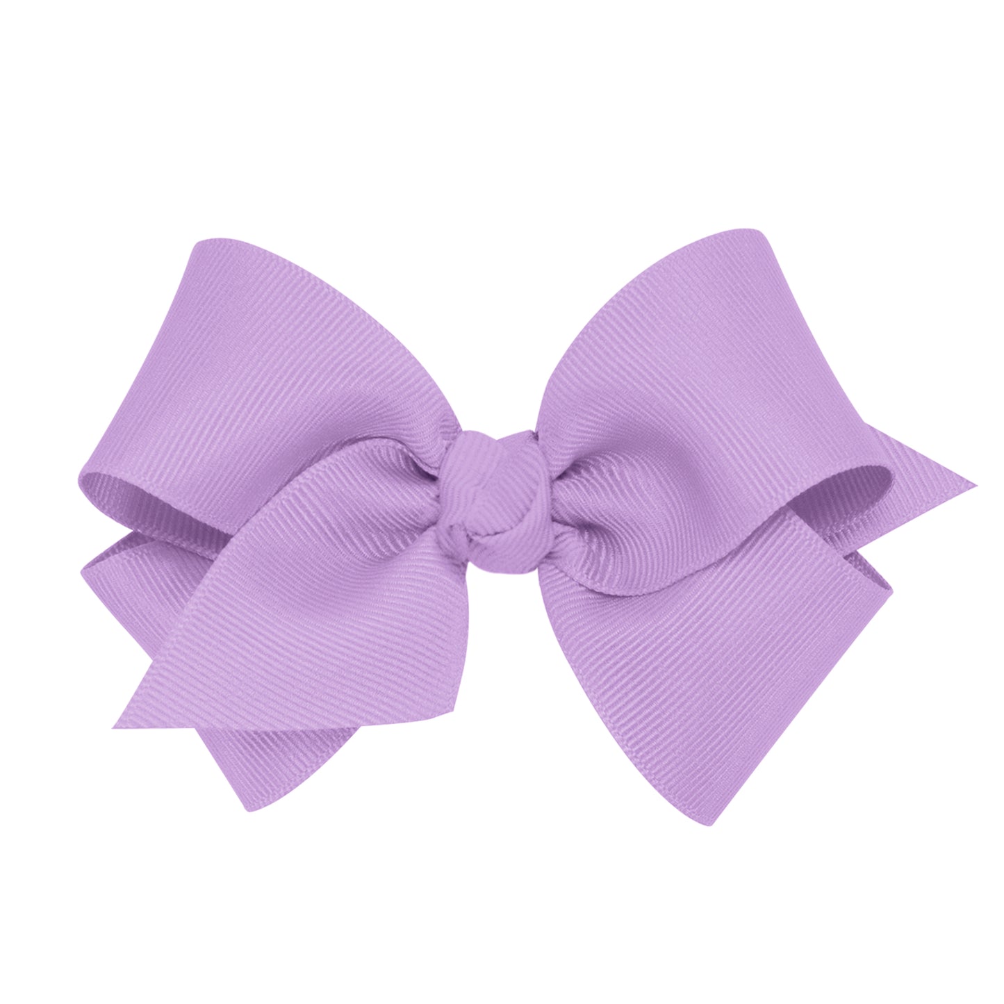 Small Grosgrain Hair Bow with Center Knot - Light Orchid