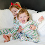 Lila and Hayes Lucy Girls' Romper - Tree Topper Bows