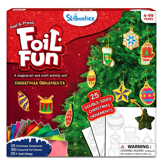 Skillmatics Foil Fun- Christmas Ornaments Holiday Craft Kit