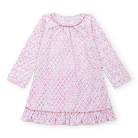 Lila and Hayes Carlin Girls' Dress - Scalloped in Pink