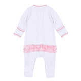Magnolia Baby Jolly Ribbon Embroidered Ruffle Footie