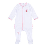 Magnolia Baby Jolly Ribbon Embroidered Ruffle Footie