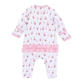 Magnolia Baby Jolly Ribbon Printed Ruffle Footie