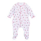 Magnolia Baby Jolly Ribbon Printed Ruffle Footie