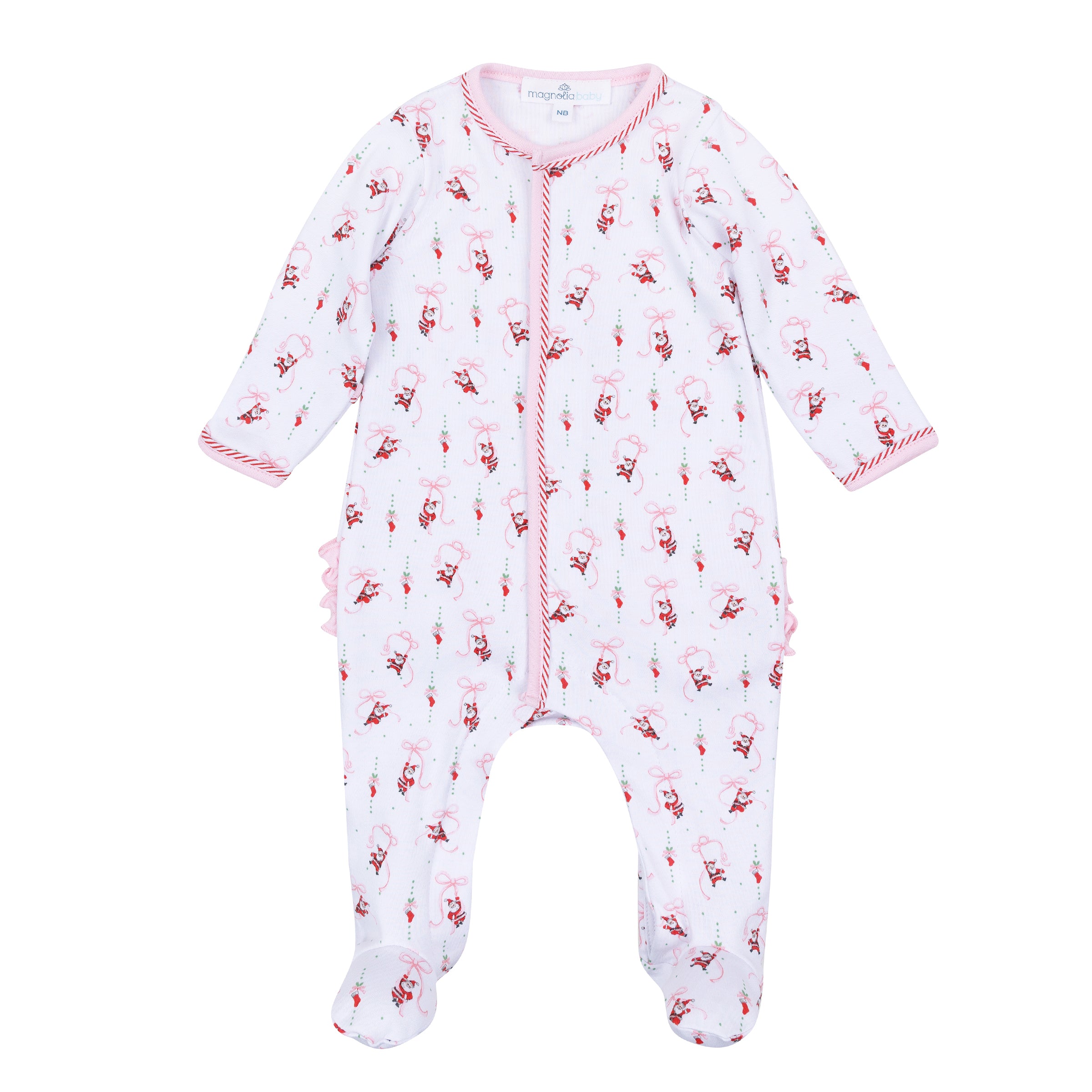 Magnolia Baby Jolly Ribbon Printed Ruffle Footie