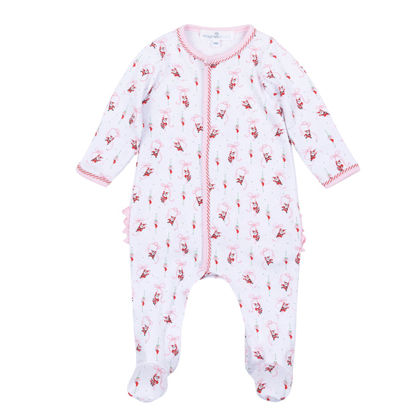 Jolly Ribbon Printed Ruffle Footie