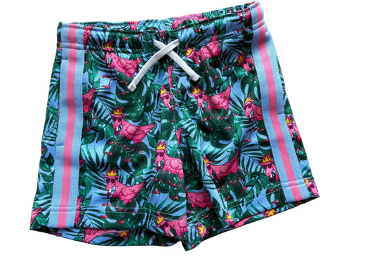 FlaminGoat AOP Mesh Shorts- Carolina Blue for kids