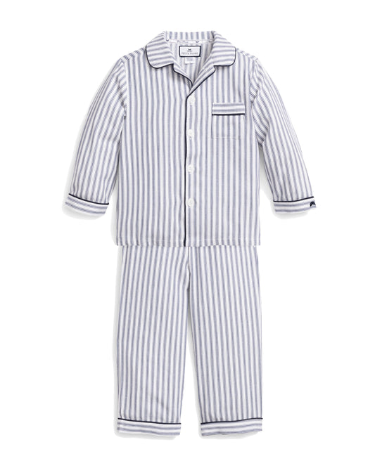 Petite Plume Navy French Ticking Pajama Set