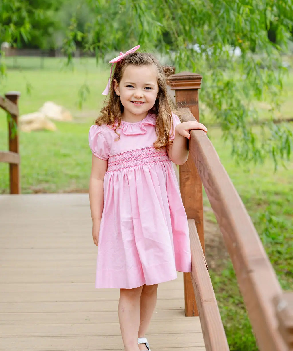 Ruth and Ralph Pink on Pink Eleanor Dress