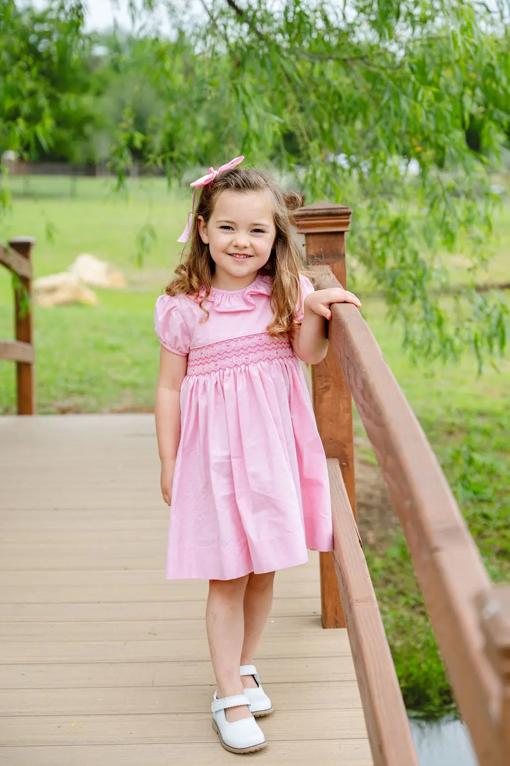 Ruth and Ralph Pink on Pink Eleanor Dress