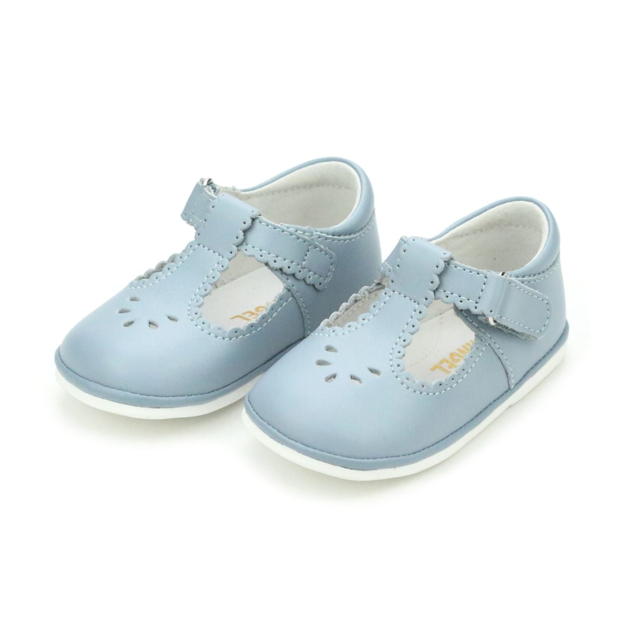 L'Amour Dottie Scalloped T-Strap Mary Jane- Baby