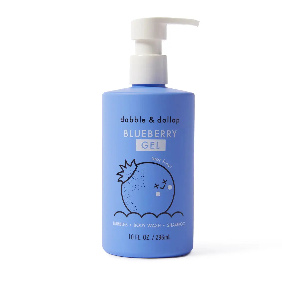 Dabble & Dollop Tear-Free Shampoo, Body Wash & Bubbles- Blueberry