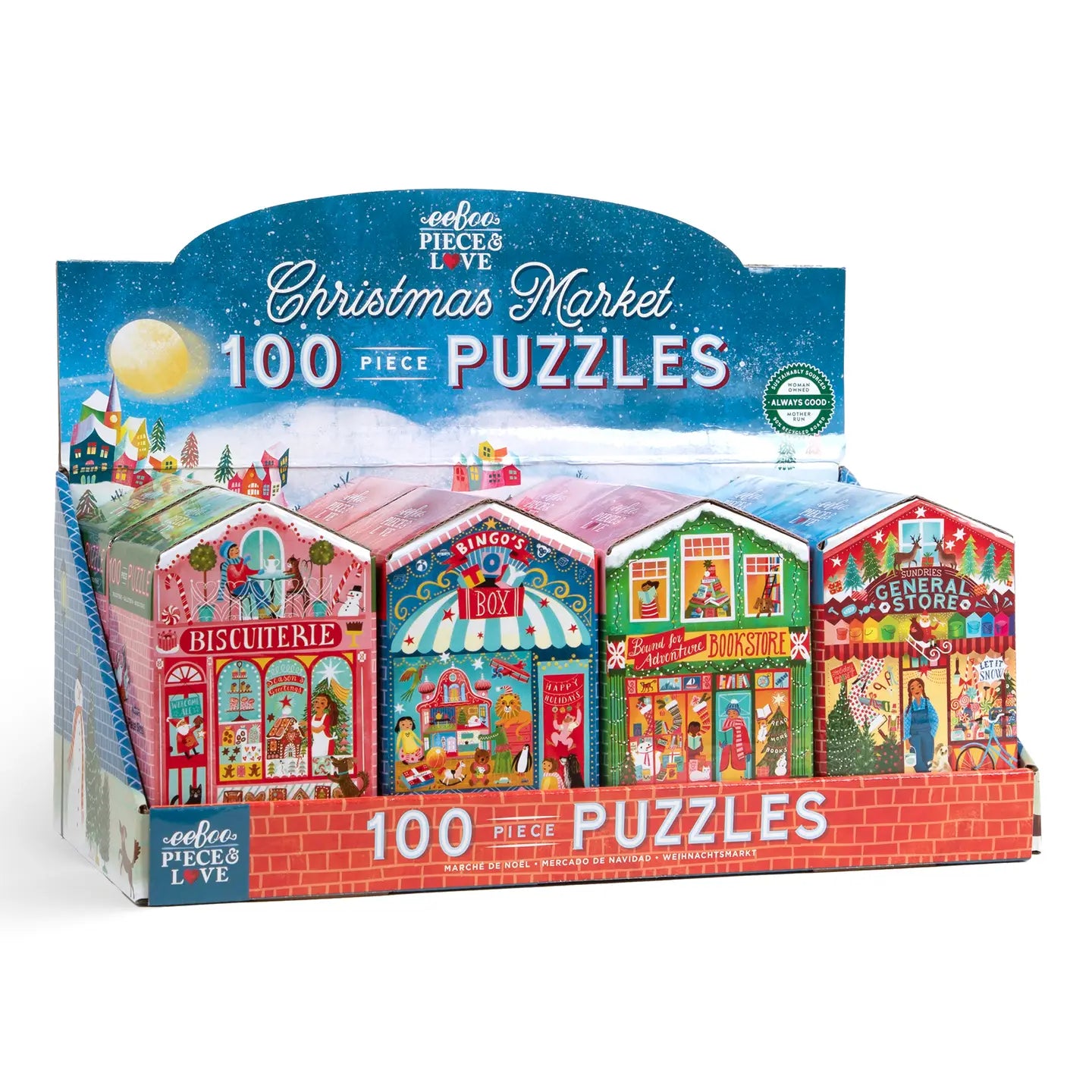 eeboo Christmas Market Assortment Puzzles