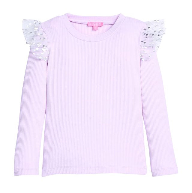 Bisby Sadie Tee- Lilac and Silver Sparkle Stars