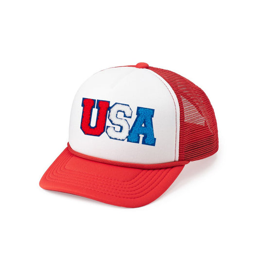 Sweet Wink USA Patch Trucker Hat - Red/White