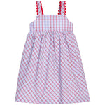 Little English Evie Dress- Patriotic Plaid