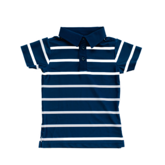 Courtside Kids Home Run Stripe Polo