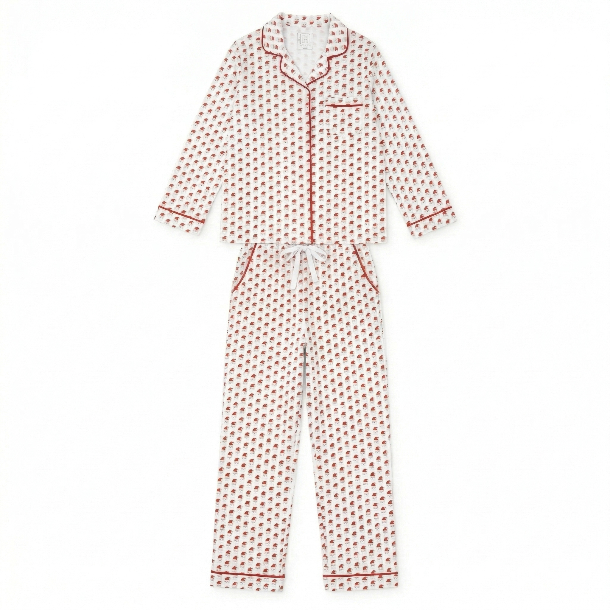 Lila and Hayes Alee Women's Long Sleeve Pant Set - Whimsical Santa