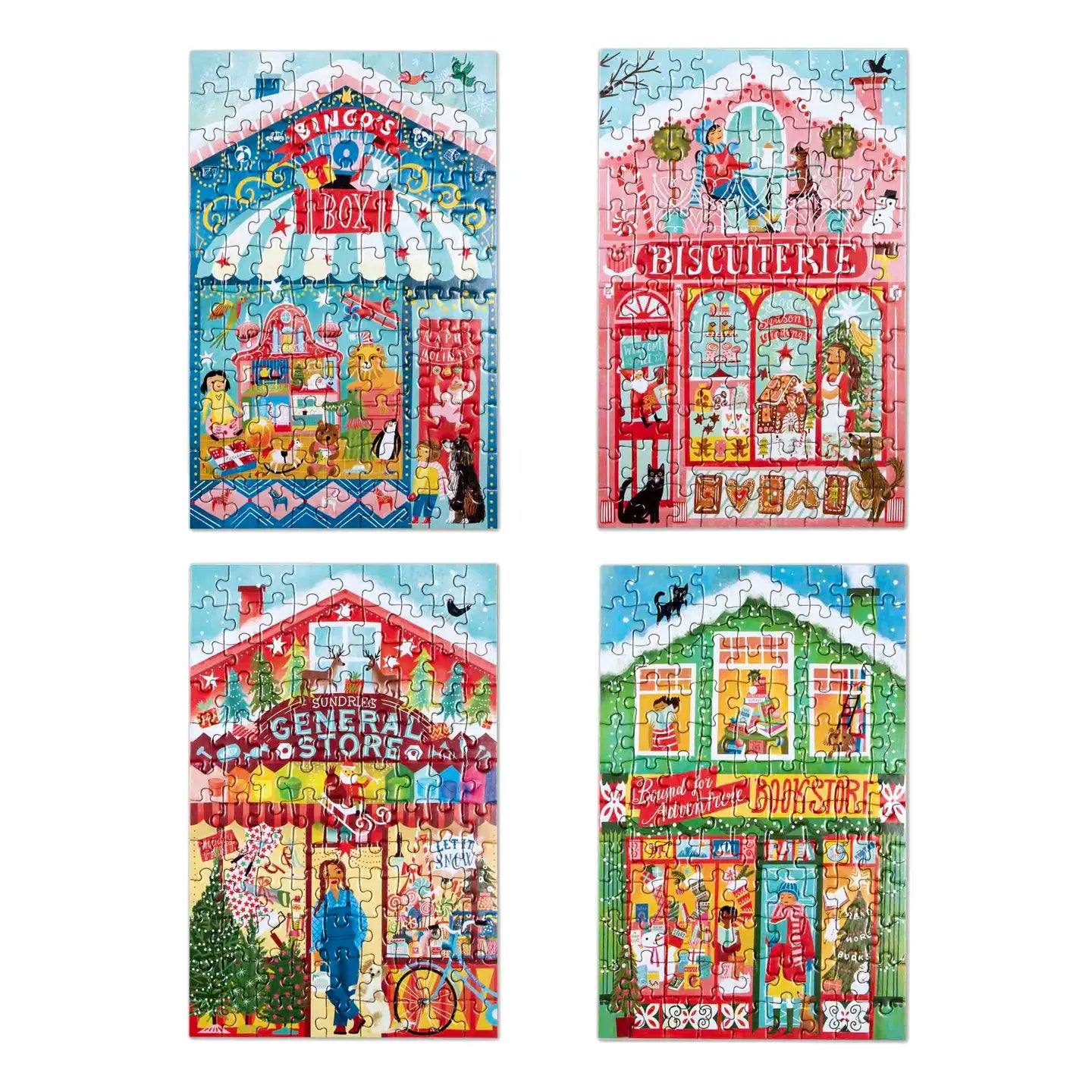eeboo Christmas Market Assortment Puzzles