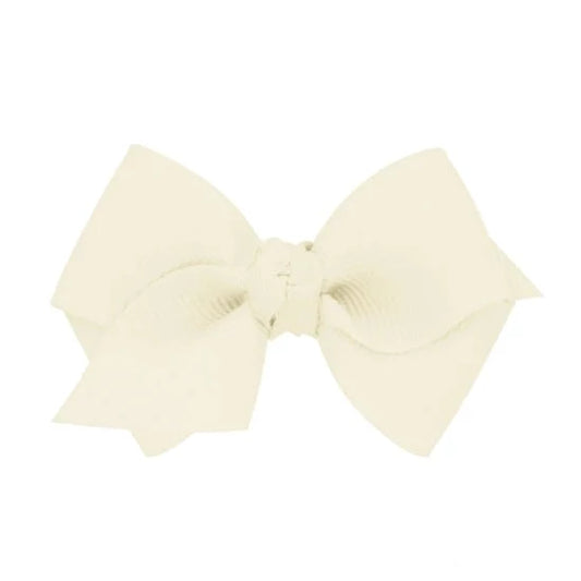 Wee Ones Wee Classic Grosgrain Hair Bow- Antique White