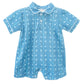 Ruth and Ralph Blue Bandana Print Pima Harold Romper