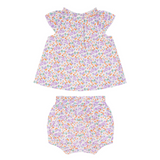 Baby Girls Orchid Floral Flutter Sleeve Bloomer Set