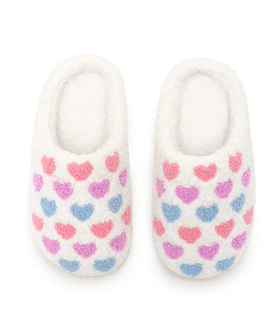 Living Royal Pastel Hearts Girl's Slippers