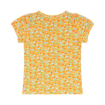 Minnow Girls Marigold Floral Puff Sleeve Shirt