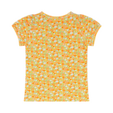 Minnow Girls Marigold Floral Puff Sleeve Shirt